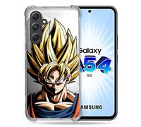 Cokitec - Carcasa Reforzada para Samsung Galaxy A54 5G y Manga Dragon Ball Sangoku (Cristal Templado), Color Negro