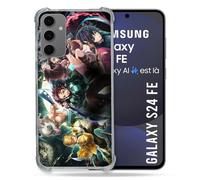 Cokitec - Carcasa Reforzada para Samsung Galaxy S24 FE Manga Demon Slayer Group