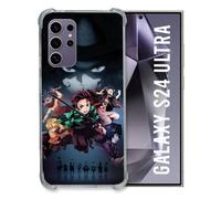 Cokitec - Carcasa Reforzada para Samsung Galaxy S24 Ultra Manga Demon Slayer, Color Negro
