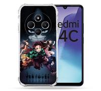 Cokitec - Carcasa Reforzada para Xiaomi Redmi 14C 4G Manga Demon Slayer, Color Negro