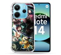 Cokitec - Carcasa Reforzada para Xiaomi Redmi Note 14 4G Manga Demon Slayer Group