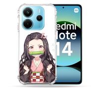 Cokitec - Carcasa Reforzada para Xiaomi Redmi Note 14 4G Manga Demon Slayer Nezuko
