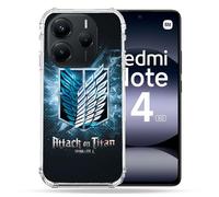 Cokitec - Carcasa Reforzada para Xiaomi Redmi Note 14 5G, Manga Ataque Titanes, Color Negro