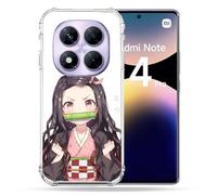 Cokitec - Carcasa Reforzada para Xiaomi Redmi Note 14 Pro 4G Manga Demon Slayer Nezuko