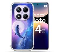 Cokitec - Carcasa Reforzada para Xiaomi Redmi Note 14 Pro 5G, diseño de delfín