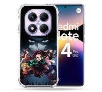 Cokitec - Carcasa Reforzada para Xiaomi Redmi Note 14 Pro 5G Manga Demon Slayer, Color Negro