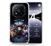 Cokitec - Carcasa Reforzada para Xiaomi Redmi Note 14 Pro Plus 5G Manga Demon Slayer, Color Negro