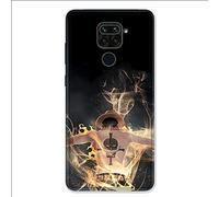 Cokitec Funda para Xiaomi Redmi Note 9 - Manga One Piece Ace Negro