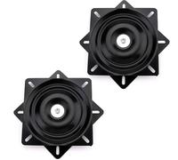Cokritsm Base Giratoria Cuadrada 178mm 7Inch Negro Placa Giratoria De Soporte Giratoria para Asiento De 360 Grado Pesado Taburete De Bar Placa Giratoria