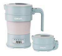 COKWEL Hervidor de agua plegable, hervidor eléctrico portátil plegable de 0,7 L y 1000 W, hervidor de agua eléctrico para camping, hervidor de viaje pequeño, ebullición rápida en 3 minutos