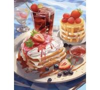 COKYIS 5D Kit de Pintura de Diamante Pasteles dulces. Bricolaje Adultos Punto de Cruz Bordado Diamond Art Painting Kits, Decoración Pared Hogar(40 * 50cm)