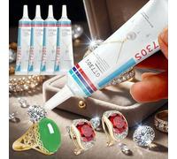 Cola Blanca Manualidades,Pegamento para Joyas,4pcs Pegamento Instantáneo Extra Fuerte,Cola Transparente,Pegamento Extrafuerte,Unión de Precisión para Arte, Joyería,für Schmuckstein