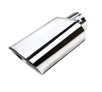 Cola Coche Tubo Punta escape cuadrada de 1/2 pieza, entrada 2,36 "X 5,5", salida de 9 "de largo, punta de tubo escape rectangular de acero inoxidable cromado cromado tubo escape automóvil modificado(S