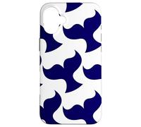 Cola de Ballena Playa Náutica Azul Blanco Océano Carcasa para iPhone 16 Plus