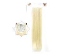 Cola de caballo 22" Long Straight Ponytail Extensions for Women, Soft Heat Resistant Synthetic Clip in Drawstring Hairpieces(0010)