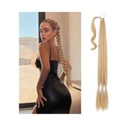 Cola de caballo Cola de caballo trenzada 76 cm largo con banda elástica, extensiones cola sintéticas for hacer tú mismo Peinado(24)