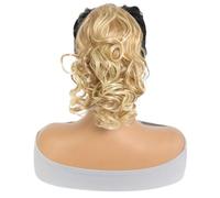 Cola De Caballo Con Cordón Rizado De 8 Pulgadas For Mujer, Extensión De Cola De Caballo Corta De 80 G, Postizo Sintético For Uso Diario Easy Installation and Removal(Golden Blonde)