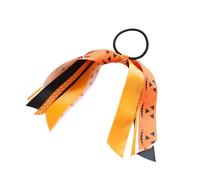 Cola de caballo elástica de Halloween | Choque de chicas Pits, scrunchies de cinta de calabaza | Fancy Fabe Strip | Accesorio de otoño para peluquería