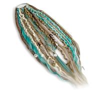 Cola De Caballo Elástica Dread, Extensión De Cabello Boho Dreadlock Con Cuentas, Instalación De Un Minuto De Cabello Boho Con Cuentas Y Dijes For Festival(01)