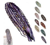 Cola De Caballo Elástica Extendida,Extensión De Cabello Natural Trenzado A Mano De 22'',Estilo Boho Instantáneo De 1 Minuto Para Estilos Vikingos Hippie, Playa, Viajes Y Uso Diario(E)