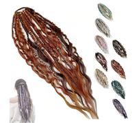 Cola De Caballo Elástica Extendida,Extensión De Cabello Natural Trenzado A Mano De 22'',Estilo Boho Instantáneo De 1 Minuto Para Estilos Vikingos Hippie, Playa, Viajes Y Uso Diario(H)