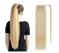 Cola de caballo Extensión de cabello cola caballo, humano real, natural, postizos una pieza lisos Peinado(22inches)