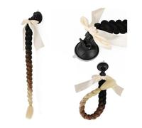 Cola De Caballo Extensión de cabello trenzado for casco, coleta de pelo sintético for motocicleta, cola de caballo de 20 pulgadas de largo, Color degradado, Accesorios for el cabello trenzado for casc