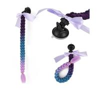 Cola De Caballo Extensión de cabello trenzado for casco, coleta de pelo sintético for motocicleta, cola de caballo de 20 pulgadas de largo, Color degradado, Accesorios for el cabello trenzado for casc