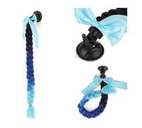 Cola De Caballo Extensión de cabello trenzado for casco, coleta de pelo sintético for motocicleta, cola de caballo de 20 pulgadas de largo, Color degradado, Accesorios for el cabello trenzado for casc