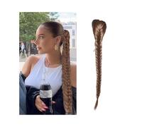 Cola de caballo Extensión de cola caballo trenzada sintética 24 pulgadas con cordón y espiga pescado, clip, postizos falsa Peinado(20)