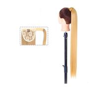 Cola de Caballo Extensión de cola de caballo larga y recta de 22/34 pulgadas, cola de caballo natural resistente al calor, clip envolvente en postizos sintéticos de cola de caballo for mujeres y niñas