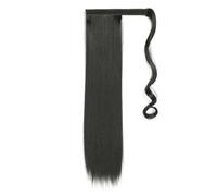 Cola de Caballo Extensión de cola de caballo larga y recta de 22 pulgadas, extensión de cabello con Clip envolvente, resistente al calor, pelo liso sintético, postizos de cola de caballo Chica Postizo