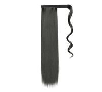 Cola de Caballo Extensión de cola de caballo larga y recta de 22 pulgadas, extensión de cabello con Clip envolvente, resistente al calor, pelo liso sintético, postizos de cola de caballo Chica Postizo