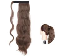 Cola de Caballo Extensión de cola de caballo ondulada de 24 pulgadas, pasta mágica, cola de caballo sintética, extensión de cabello ondulado for mujer Chica Postizos de Pelo (Color : 12, Size : 24in