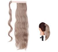 Cola de Caballo Extensión de cola de caballo ondulada de 24 pulgadas, pasta mágica, cola de caballo sintética, extensión de cabello ondulado for mujer Chica Postizos de Pelo (Color : M12-613, Size :