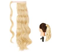Cola de Caballo Extensión de cola de caballo ondulada de 24 pulgadas, pasta mágica, cola de caballo sintética, extensión de cabello ondulado for mujer Chica Postizos de Pelo (Color : M22-613, Size :
