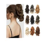 Cola de Caballo Extensione Extensión de cola de caballo de 25 cm con pinza de pelo sintético, for uso diario, for mujeres y niñas. Coleta Postiza Pelo(M2-30)