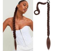 Cola de Caballo Extensiones 80 cm Coleta Postiza Pelo Natural Sintética Ponytail Extensiones de Cabello Pelo Fibra Sintetico para Trenzas Pelucas Mujer Pelo Natura