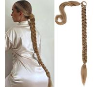 Cola de Caballo Extensiones 80 cm Coleta Postiza Pelo Natural Sintética Ponytail Extensiones de Cabello Pelo Fibra Sintetico para Trenzas Pelucas Mujer Pelo Natura