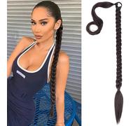 Cola de Caballo Extensiones 80 cm Coleta Postiza Pelo Natural Sintética Ponytail Extensiones de Cabello Pelo Fibra Sintetico para Trenzas Pelucas Mujer Pelo Natura