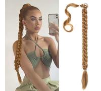 Cola de Caballo Extensiones 80 cm Coleta Postiza Pelo Natural Sintética Ponytail Extensiones de Cabello Pelo Fibra Sintetico para Trenzas Pelucas Mujer Pelo Natura