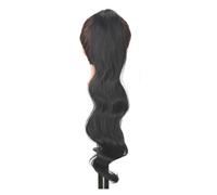 Cola de Caballo Extensiones de cabello de cola de caballo sintéticas de 32 pulgadas, envoltura flexible sintética alrededor de cola de caballo, peluca de cola de caballo ondulada natural larga for muj
