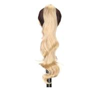 Cola de Caballo Extensiones de cabello de cola de caballo sintéticas de 32 pulgadas, envoltura flexible sintética alrededor de cola de caballo, peluca de cola de caballo ondulada natural larga for muj