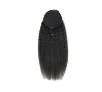 Cola de caballo Extensiones de cabello humano brasileño rizado con cola caballo y cordón, estilo Remy, clip Peinado(22inches)