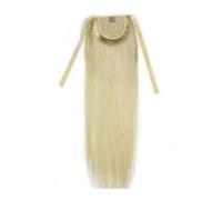 Cola de caballo, Extensiones de cabello humano Remy con clip, 16-26 pulgadas, cinta for cola caballo, 100 g, liso(Gold,20inch)