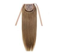 Cola de caballo, Extensiones de cabello humano Remy con clip, 16-26 pulgadas, cinta for cola de caballo, 100 g, liso(Brownish red,18inch)