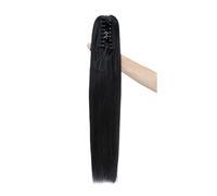 Cola de caballo Extensiones de cola caballo con clip garra, cabello humano liso, extensiones ondulado Peinado(24inches)