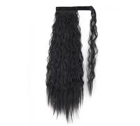Cola de Caballo Extensiones de cola de caballo, 22/34 pulgadas de largo afro rizado envolvente alrededor de cola de caballo rizado ondulado sintético postizo for mujeres colas de caballo falsas clip e