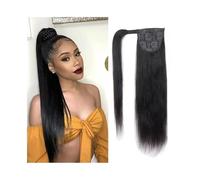 Cola de caballo, Extensiones de cola de caballo de cabello humano Remy de 8 a 32 pulgadas, extensiones de cabello con pasta mágica con clip envolvente Extensión de cola de caballo(26inches)