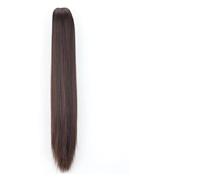Cola de Caballo Long Ponytail Extension, 24" Straight Claw Clip Ponytail Hair Extensions Natural Looking Heat Resistant Synthetic Ponytail Hairpiece for Women Chica Postizos de Pelo (Color : 4, Size